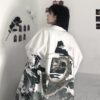Rising Dragon Mountain Art White Kimono Shirt 12