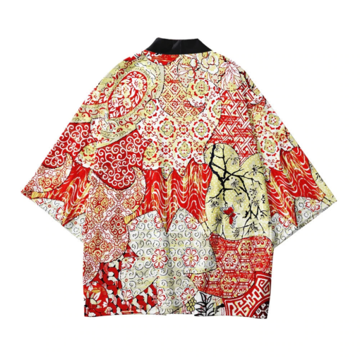Abstract Blossom Kimono Shirt 1