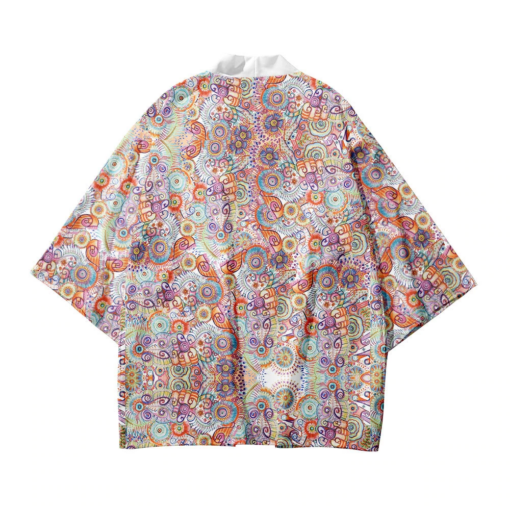 Abstract Many Colors Kimono Shirt 1