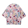 Abstract Floral Pattern Kimono Shirt 3