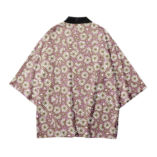 Abstract Floral Kimono Shirt 1