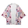 Abstract Floral Pattern Kimono Shirt 1