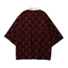 Abstract Dark Red Kimono Shirt 3